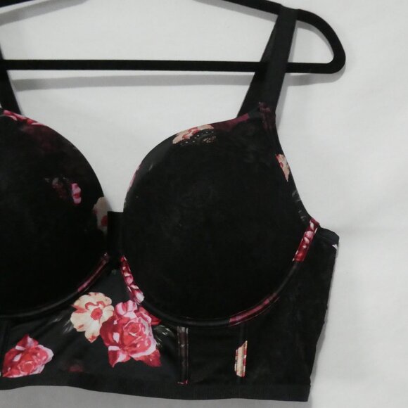 TORRID CURVE | 40 DDD | Black Lace | Floral Supportive Bra - Picture 5 of 10